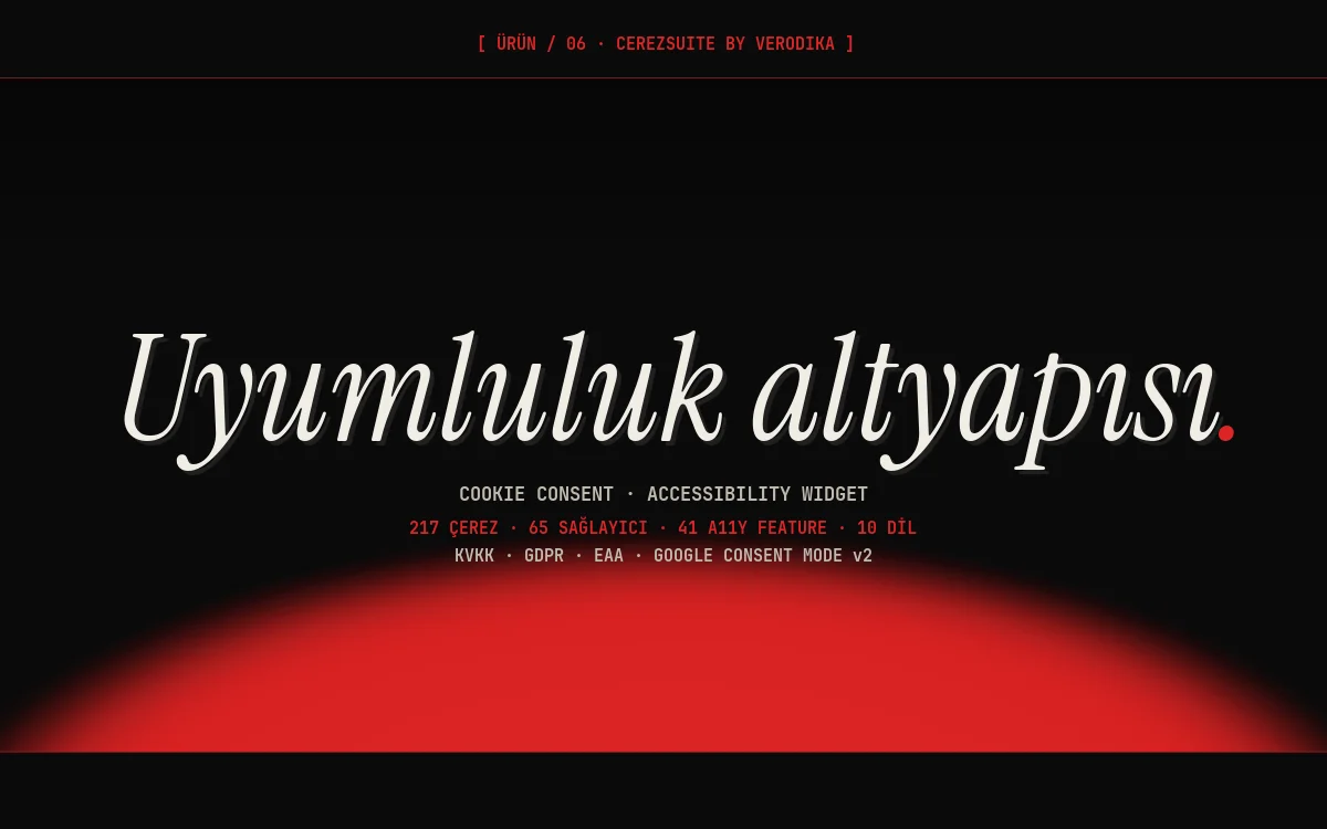 CerezSuite: KVKK + EAA Uyumluluk Platformu: Cookie Consent + Accessibility Widget